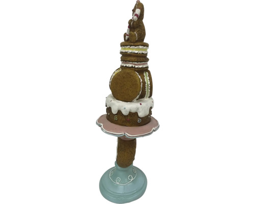 Présentoir à gâteaux décoratif avec figurine d''ours en peluche pour les occasions festives