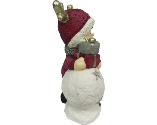 Figurine décorative bonhomme de neige avec cadeaux