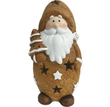 Figurine de Père Noël avec étoiles et sapin de Noël