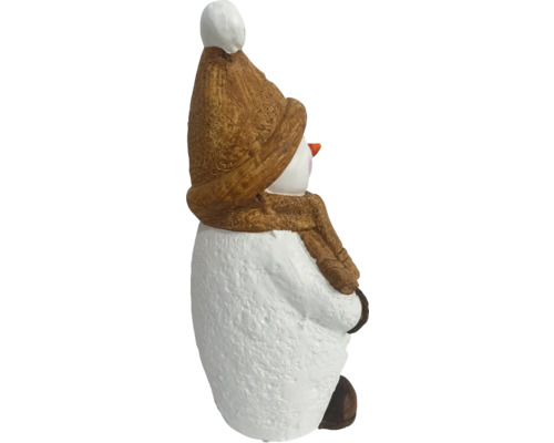Figurine décorative bonhomme de neige avec bonnet et écharpe
