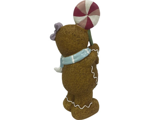 Figurine bonhomme en pain d''épices avec sucette comme décoration de Noël