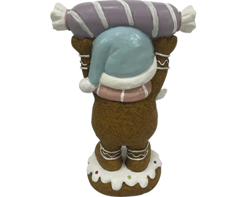 Figurine décorative bonhomme en pain d''épices avec des bonbons