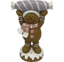 Figurine bonhomme en pain d''épices avec décoration de bonbons