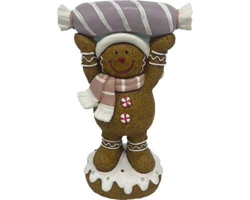 Figurine bonhomme en pain d''épices avec décoration de bonbons