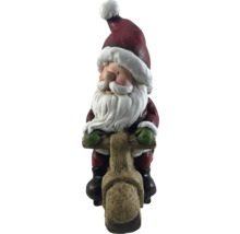 Figurine de Père Noël sur un scooter pour la décoration de Noël