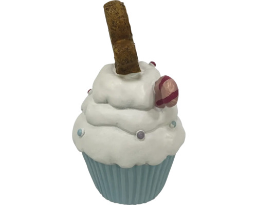 Cupcake décoratif avec glaçage et gaufrette en décoration