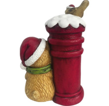 Figurine de Noël décorative avec ours en peluche et boîte aux lettres