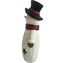 Figurine de bonhomme de neige avec haut-de-forme et écharpe comme décoration de Noël