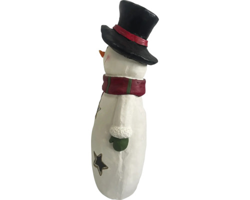 Figurine de bonhomme de neige avec haut-de-forme et écharpe comme décoration de Noël