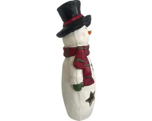 Figurine décorative de bonhomme de neige avec chapeau et écharpe
