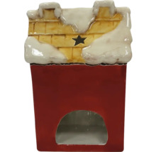 Dekorative Räucherhaus-Miniatur in Form eines Schornsteins mit Sternmotiv