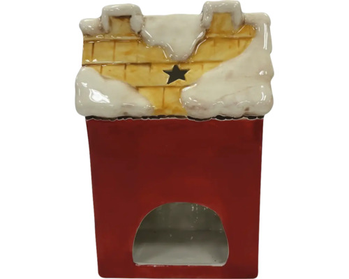 Dekorative Räucherhaus-Miniatur in Form eines Schornsteins mit Sternmotiv