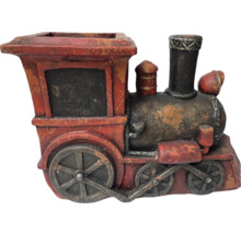 Dekorative Pflanzschale in Form einer Lokomotive