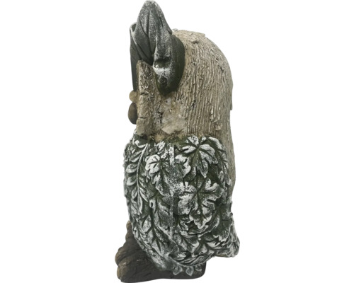 Nain de jardin avec motif de feuilles