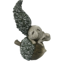 Figurine décorative d''écureuil en pierre artificielle assise sur un gland