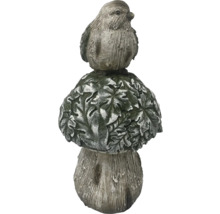 Figurine décorative de jardin, oiseau sur champignon