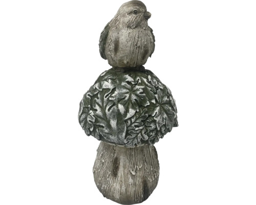 Figurine décorative de jardin, oiseau sur champignon