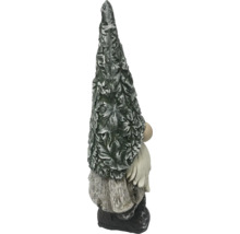 Figurine décorative nain de jardin avec motif de feuilles