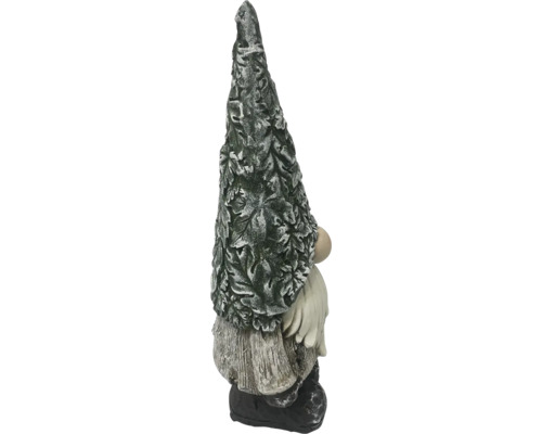 Figurine décorative nain de jardin avec motif de feuilles