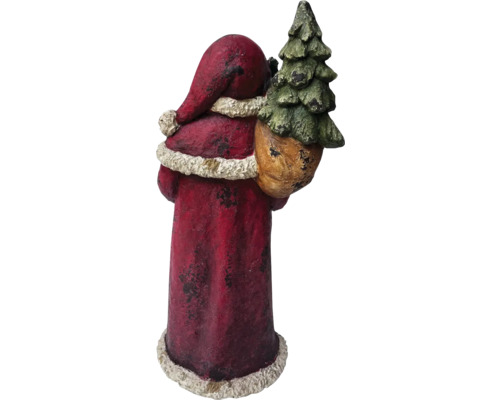 Figurine de Père Noël avec arbre dans un sac