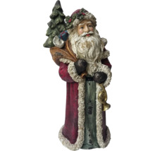 Figurine décorative de Père Noël avec sac et arbre