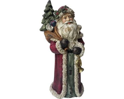 Figurine décorative de Père Noël avec sac et arbre