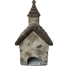 Nichoir décoratif en céramique avec toit en tuiles