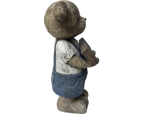 Figurine décorative ours avec tonneau