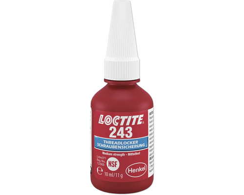 Arrêt de vis LOCTITE 243 résistance moyenne normale 5 ml Loctite 243 frein filet force moyenne, 10 ml