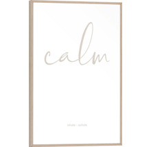 Gerahmtes Bild mit dem Schriftzug Calm und der Aufschrift Inhale - Exhale