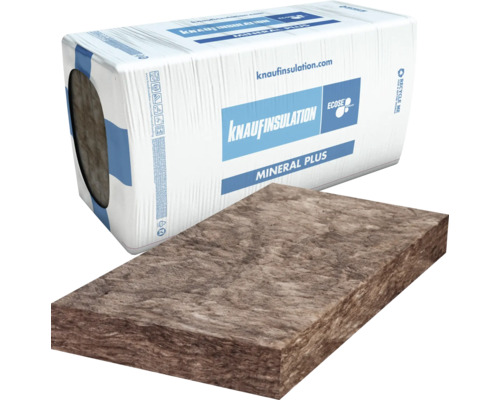 Verpackung und Platte aus Mineralwolle zur Wärmedämmung