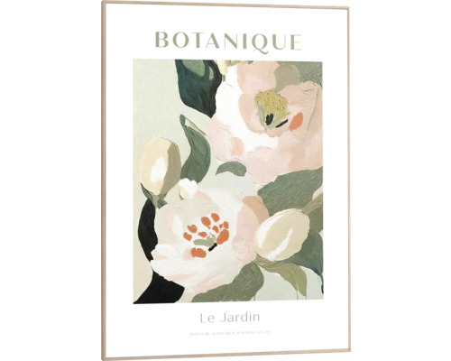 Gerahmtes Bild Botanique 50x70 cm Gemälde mit Blumenmotiv im Rahmen