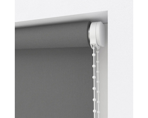 Store enrouleur gris avec chaînette pour la décoration de fenêtre