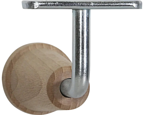 Halter für Handlauf aus Holz und Metall