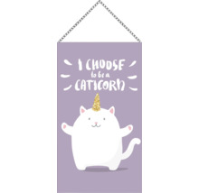 Dekorationstextil mit Kette und Katzen Einhorn Motiv