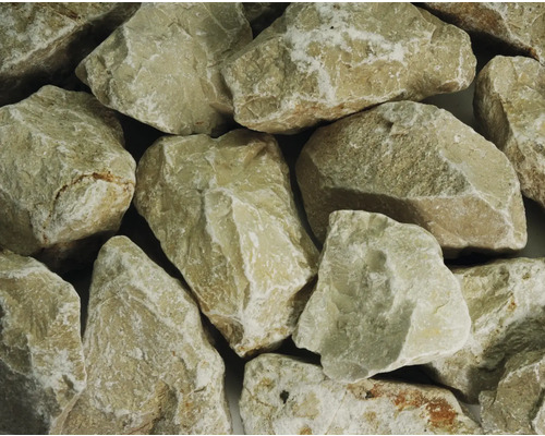 Gravillon 25 - 40 mm 25 kg jaune beige Tas de pierres calcaires pour l''horticulture