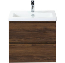 Meuble sous-lavabo avec deux tiroirs et vasque à poser