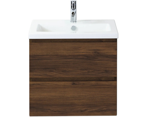 Meuble sous-lavabo avec deux tiroirs et vasque à poser