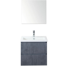 Waschtischkombination mit Spiegel und zwei Schubladen