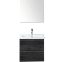 Waschtisch mit Spiegel und Unterschrank mit zwei Schubladen