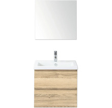 Waschbeckenunterschrank mit Spiegel und zwei Schubladen