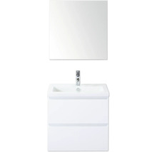 Waschtisch mit Spiegel und zwei Schubladen