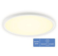 Plafonnier rond et logo Smart Home by Hornbach