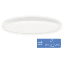 Weisse Deckenleuchte mit Smart Home Symbol