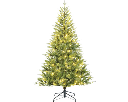 Arbre de Noël décoré avec éclairage sur support