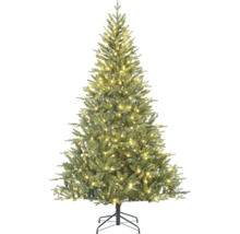 Künstlicher Tannenbaum mit Beleuchtung auf einem Ständer