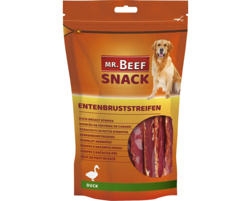 Mr. Beef Hundesnacks Entenfilet 90 g Kausnacks Mr. Beef Snack Entenbruststreifen für Hunde