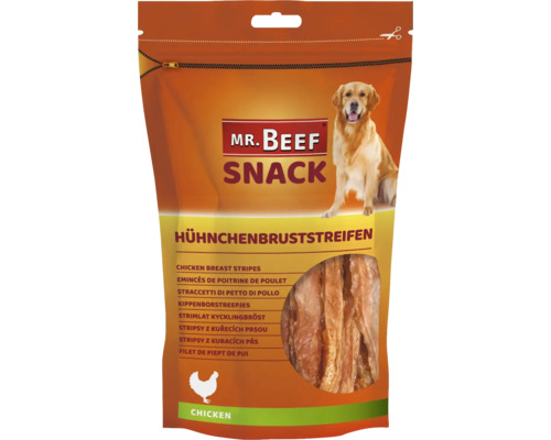 Mr. Beef Snack Hühnchenbruststreifen Packung für Hunde