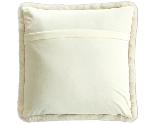Quadratisches Kissen mit Fellrand
