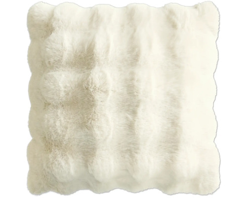 Kissen Bubble beige 45x45 cm Dekokissen mit Fellstruktur